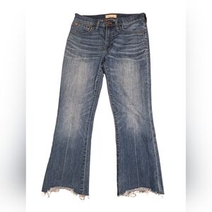 Madewell Cali-Demi Boot Cutoff Denim Blue Jeans Size 28